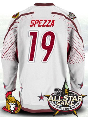 2012 All Star EDGE Ottawa Senators Authentic NHL Jerseys #19 Jason Spezza Hockey WHITE Jersey Size 56 (ALL are Sewn On)