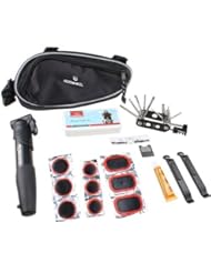 Home Improvement: AGPtek? Professional Bicycle Cycling Tyre Repair Multi Tool Set Kits with Mini Portable Pump in Black Bag - AGPtek