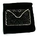 Black Tone Crystal Bejeweled Purse Compact Vanity Mirror
