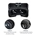 Habor 3D VR Virtual Reality Headset for Smartphones for 3D Movies/Games (Black)