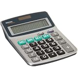 AmazonBasics 8 Digit Dual Power Calculator -Silver (Office Product)