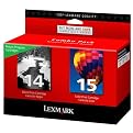 Lexmark #14/#15 Black/Color Ink Combo Cartridge