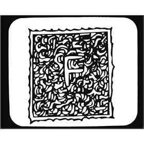 Decorated Mouse Pad with "black and white", alphabet, symbol, France, sign, text, Europe, letter, banner, design, f