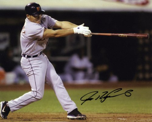 Ivan Rodriguez Detroit Tigers - Swinging - Autographed 8x10 Photo