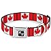 Buckle-Down Seatbelt Buckle Dog Collar - Canada Flags - 1.5