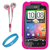 Pink Rubberized Protective Silicone Skin Cover for HTC Droid Incredible 2 ( ....