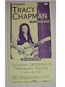 Tracy Chapman Handbill Poster Playing Her Guitar At The Paramount Theatre