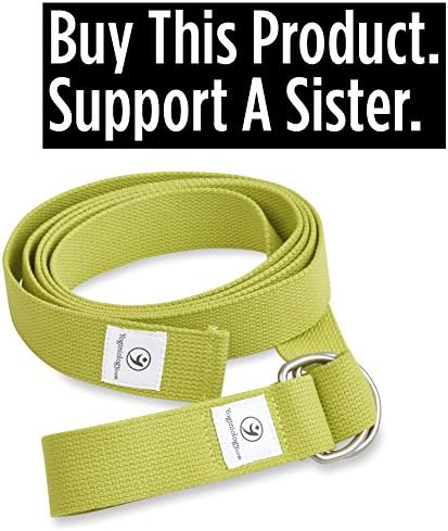 THE Yoga Strap. 8 Foot Super Soft Durable No Slip D-Ring Belt Strap Best for Stretching, Poses, Increasing Flexibility, Balance and Compression for Restorative Yoga."Peace of Mind" Lifetime Guarantee