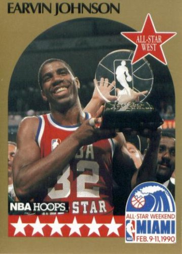 1990 NBA Hoops Basketball Card #18: Magic Johnson (All-Star - LA Lakers)