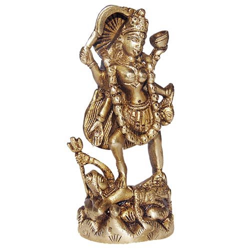 ShalinCraft Goddess Kali Metal Sculpture Made in India - Unique Religious Gifts 2