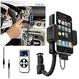 Car Kit Mount Holder FM Transmitter for iPhone iPod MP3 or any with 3.5mm Plug