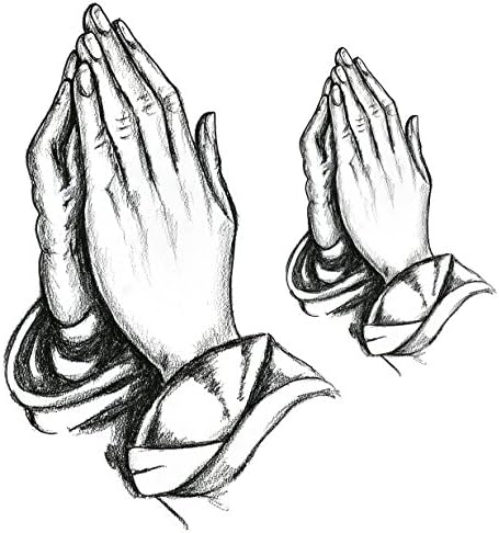2 Temporary Tattoos Praying Hands