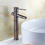 Hiendure® Antique Copper Finish Bathroom Sink Faucet, Rustic Bronze