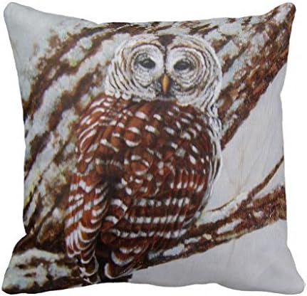 Barred Owl In Snowy Woods Pillow Case