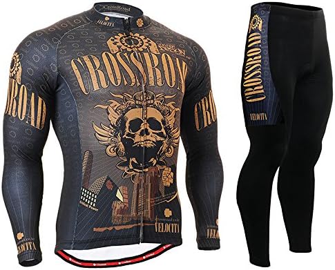 Outdoor Cycling MTB Compression Tights Skull Jersey f_d072 Black M