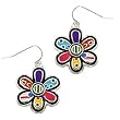 Bright Colored Flower Dangle Earrings Fashion Jewelry