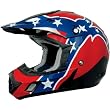 AFX Rebel Adult FX-17 MotoX Motorcycle Helmet w/ Free B&F Heart Sticker Bundle - Black
