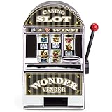 Bars and Sevens Slot Machine Bank with Spinning Reels