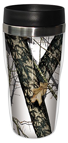 Tree-Free Greetings 77614 Winter by Mossy Oak Camo Vintage Art Sip 'N Go Travel tumbler, 16-Ounce, Stainless Steel, Multicolored
