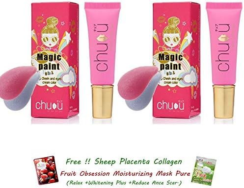 2 Units of Chubu Magic Paint 3in1 Lip Cheek Eye Cream Paint (Natural Pink Cb001)Attractive, Alluring, Eye-catching [Get Free Tomato Facial Mask]