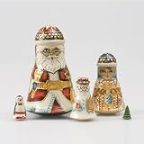 5 Piece Bell Santa Nesting Doll - 5 inch