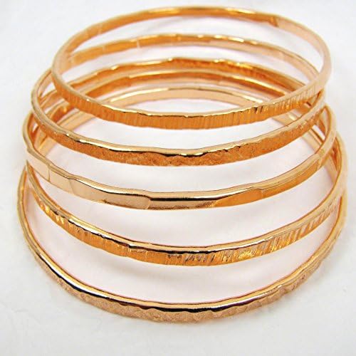 A Rustic Copper Bangle, 3 Textures Available