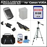 8GB Exclusive Accessory Kit For The Canon VIXIA HF R100 HF R10 Flash Memory Camcorder Includes 8GB Secure Digital High Capacity (SDHC) Card Class, 3 Hour Batttery & Rapid Charger, HDMI Cables, Carrying Case + Tripod + More