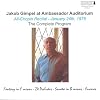Chopin: Preludes, Fantasia, etc.; Jacob Gimpel at Ambassador Auditorium