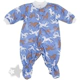 Tom and Jerry Equestrian Horse Print Footed Sleeper for Baby Boys