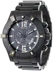 Invicta Men's 0358 II Collection Chronograph Black Dial Black Ion-Plated Stainless Steel Watch photo
