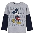 Infant Boys' Long-sleeve Mickey Mouse 2fer Tee - Grey