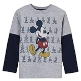  : Infant Boys' Long-sleeve Mickey Mouse 2fer Tee - Grey