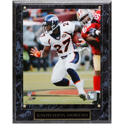 Denver Broncos #27 Knowshon Moreno 10.5'' x 13'' Action Player Plaque