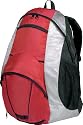 Rucksack mit Ballnetz, rot/silberfarben