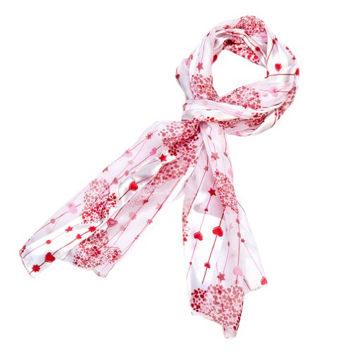 Purple Box Jewelry Valentine's Day Heart Scarf or Mothers Day Scarf