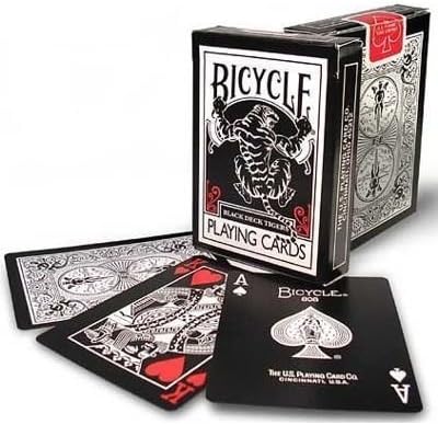 Bicycle Black Tiger Deck Playing Cards by Ellusionist - Red Pip by United States Playing Card Company
