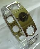 Inex Ladies Stailess Steel Bangle Whit Black Deal Watch A69158S5