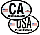 US and State Oval Decals