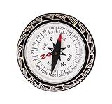 Christmas Gifts Hand Sculpted Pocket Compass From Bidri With Beautiful Silver Inlay Unique Collectible Birthday Gift Ideas for Men & Women