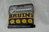 Boston Bruins Big Logo NHL extra wide Bulky Bandz Bracelet 2 pack *NEW*
