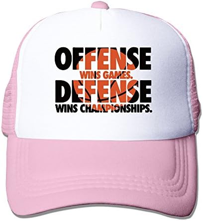 WZN Offense Wins Games Defense Wins Championships Hats With Pink