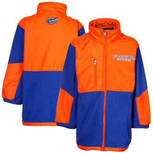 Florida Gators Youth Royal Blue-Orange Polar Full Zip Fleece Jacket (X-Large)