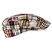 SK Hat shop Men's Summer Preppy Tartan Plaid Front Snap Flat Golf IVY Driving Cap Hat Brown