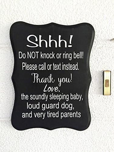 No Solicting - Sleeping Baby - Guard Dog Front Door Sign