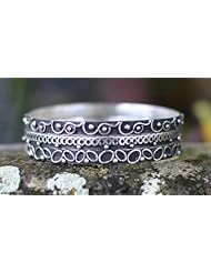 Sterling silver bangle bracelets, Lighthearted (set of 3)