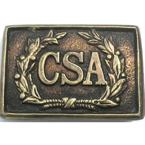 Brass CSA Confederate Wreath Civil War Belt Buckle