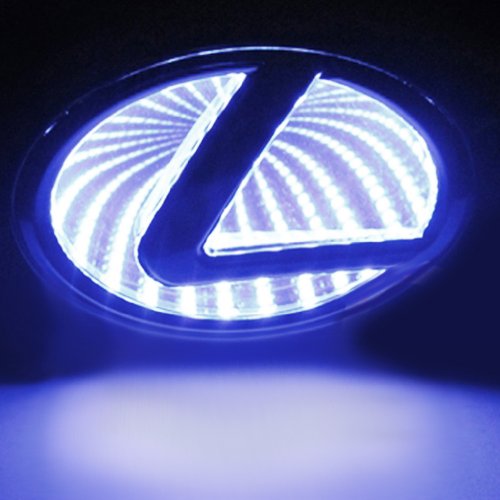3d White Led Lexus Logo Badge Light Car Trunk Emblem Sticker Lamp Big