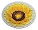 Evergreen 2GB010 Glass Bird Bath, Sunflower, 18-Inches Diameter