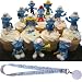 Smurfs Cake Cupcake Toppers - Decorations/Favors- 12 2.5 Smurf Figures & Smurf Lanyard