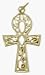 10 Karat Diamond Cut Yellow Gold Ankh Charm Pendant